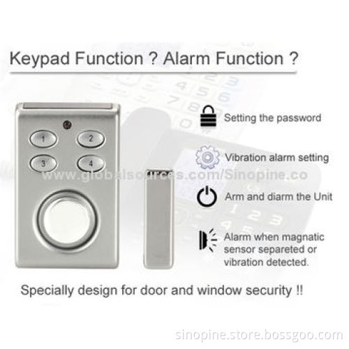 Wireless security door window alarm system